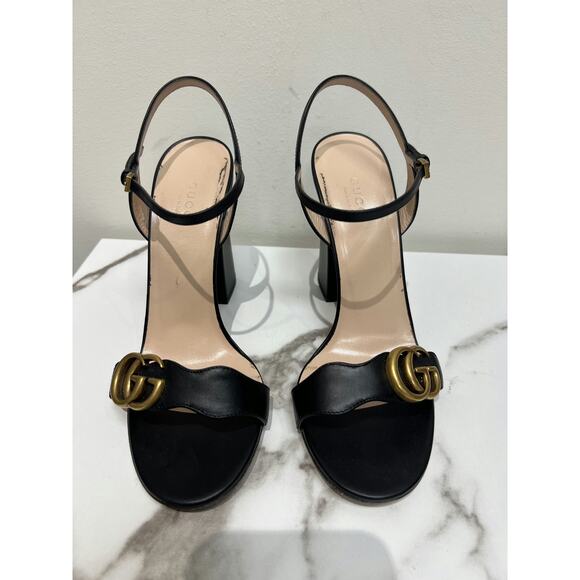 Gucci Leather Sandals in Black - Size 38 - Picture 2 of 10